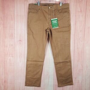 Toad&Co Mission Ridge Mens Pants Sz 38 X 32 Tan Cotton 5-Pockets Design Classic